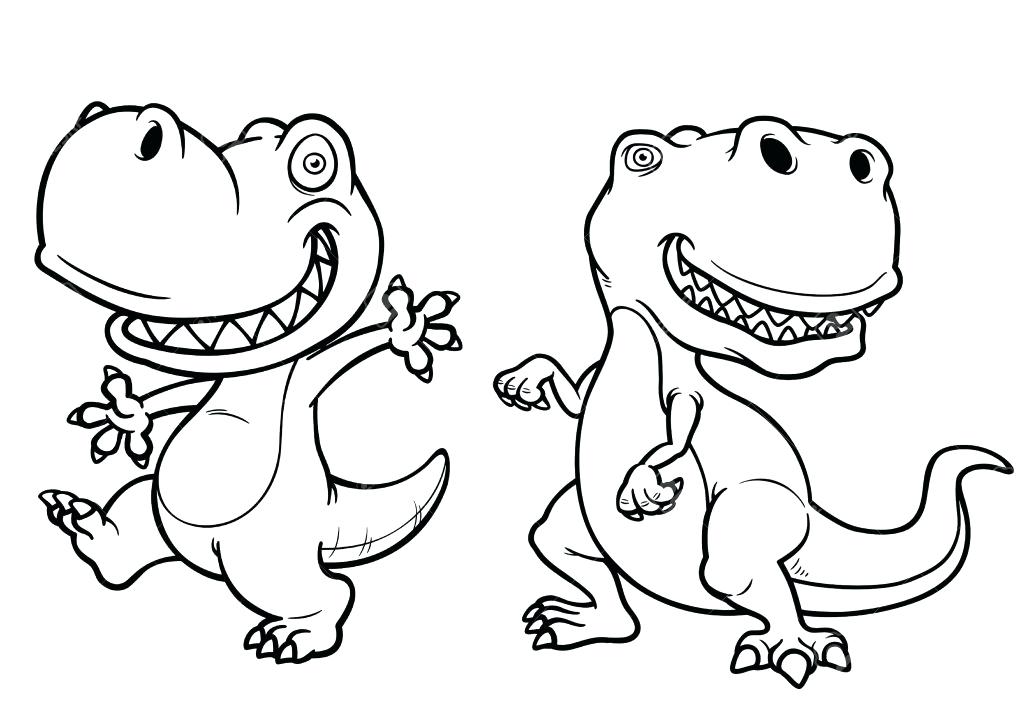 Bebé T-Rex para colorir