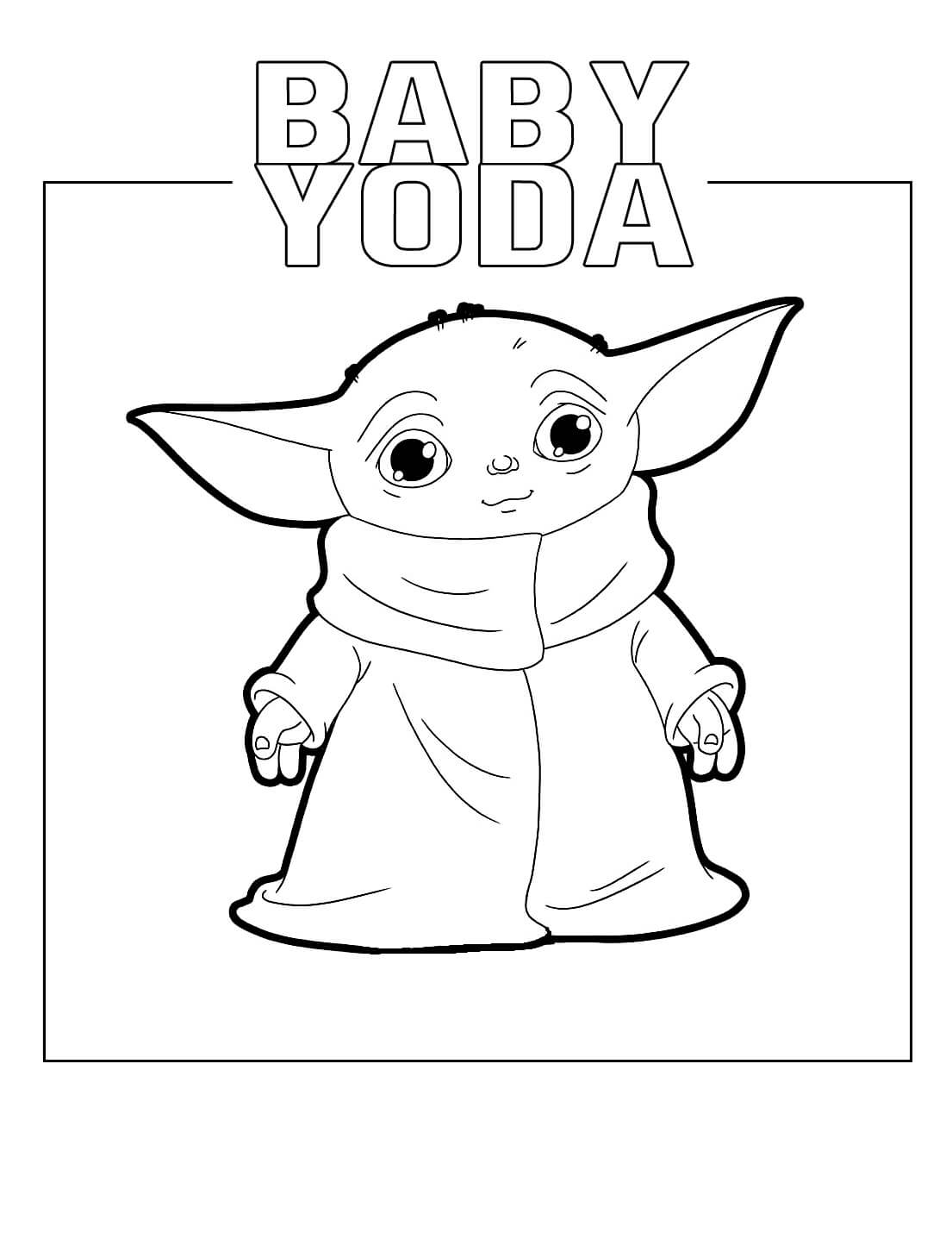 Bebé Yoda coloring pages