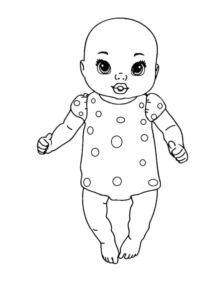 Dibujos de Bebé de Pie para colorear