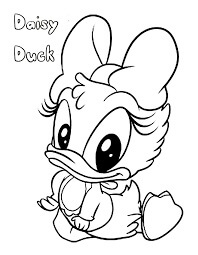 Dibujos de Bebé Daisy Duck Sentada para colorear
