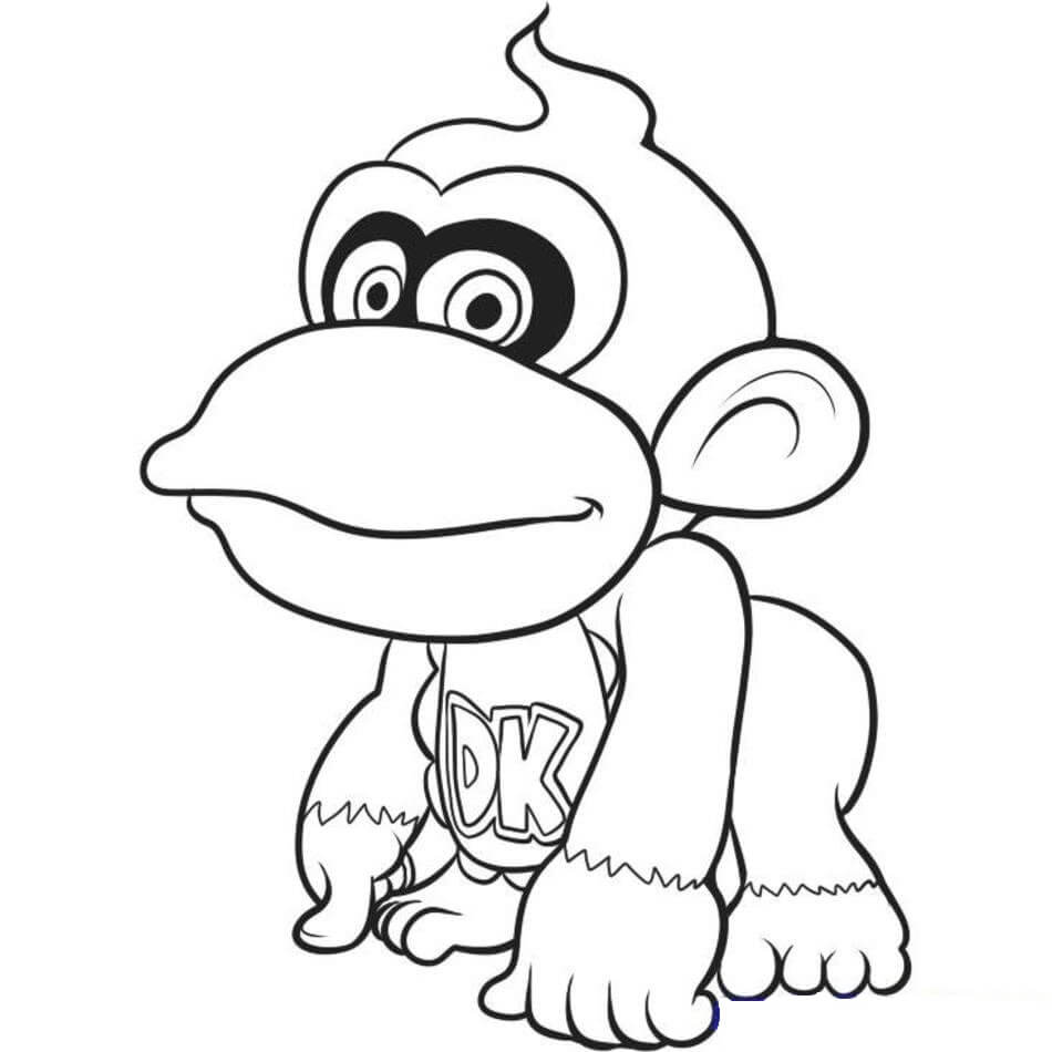 Dibujos de Bebé Donkey Kong para colorear