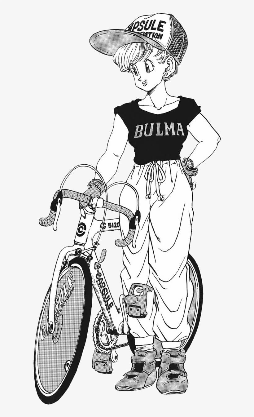 Bicicleta Bulma para colorir