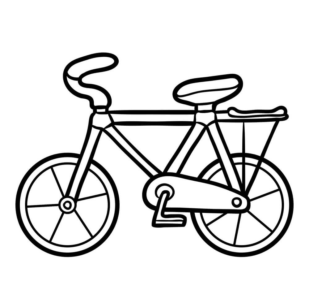 Bicicleta Normal para colorir