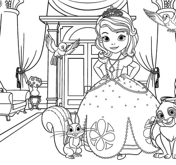 Dibujos de Bienvenido a La Habitación De La Princesa para colorear