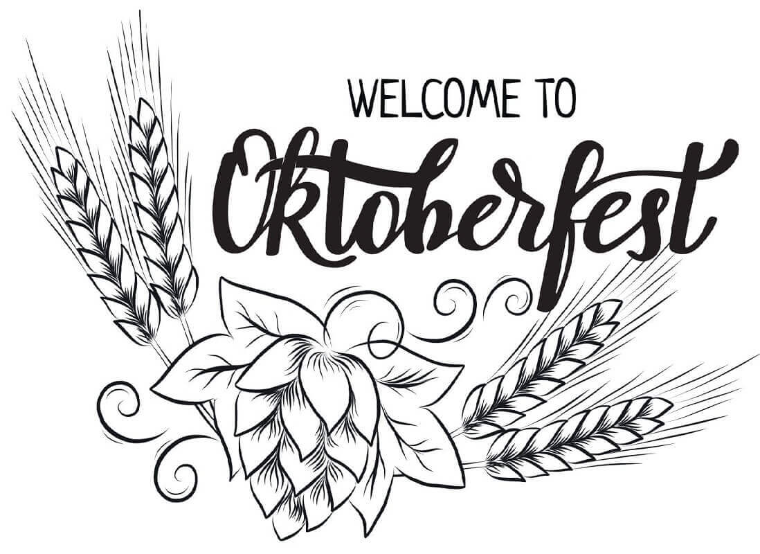 Dibujos de Bienvenido a la Oktoberfest para colorear