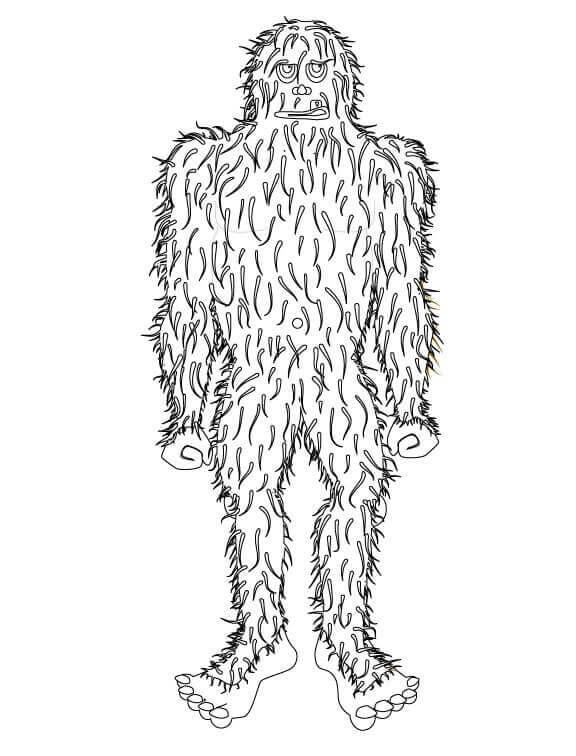 Dibujos de Bigfoot Misterioso 1 para colorear