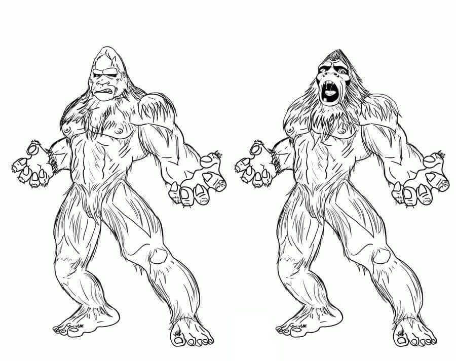 Dibujos de Bigfoot Misterioso 4 para colorear