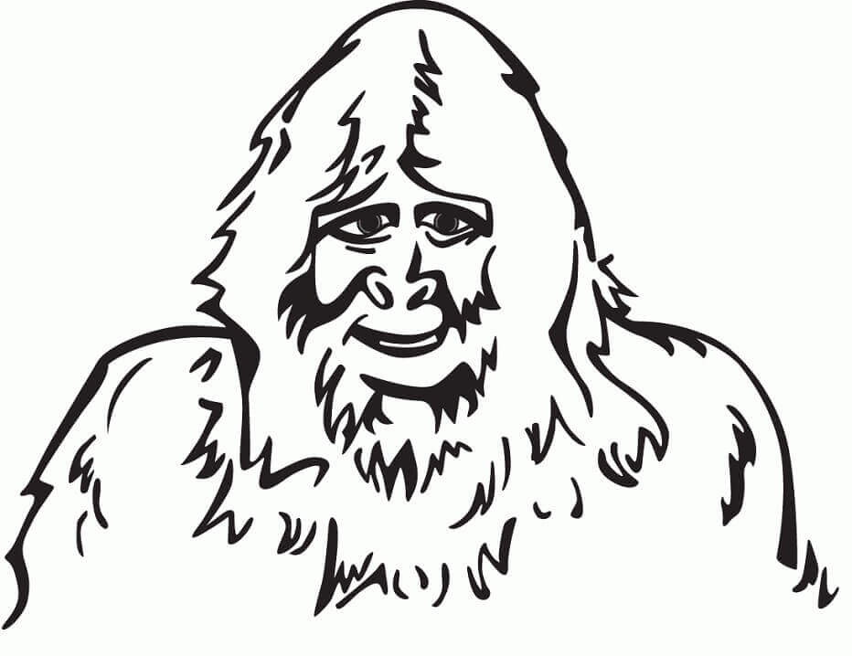 Dibujos de Bigfoot Sonriendo para colorear