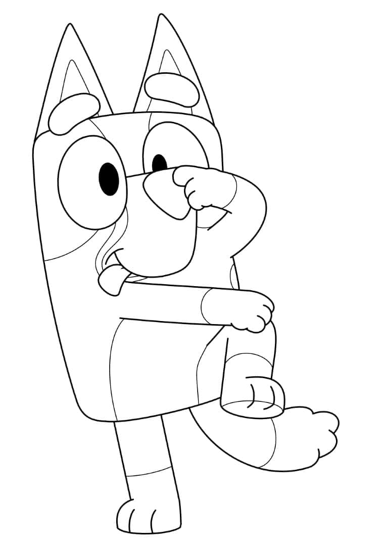 Bluey Divertido para colorir