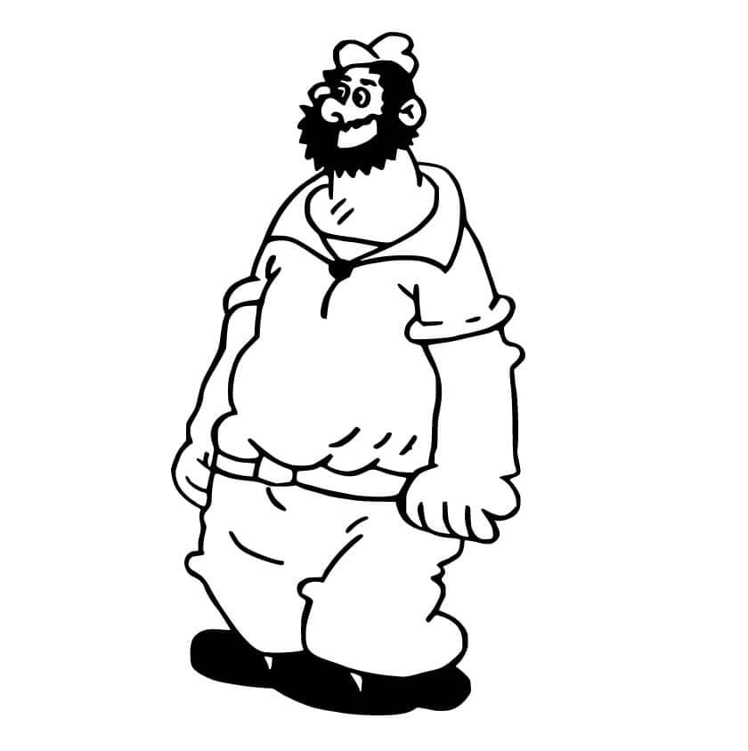 Bluto de Popeye para colorir