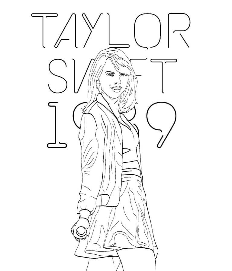 Dibujos de Bonita Taylor Swift para colorear