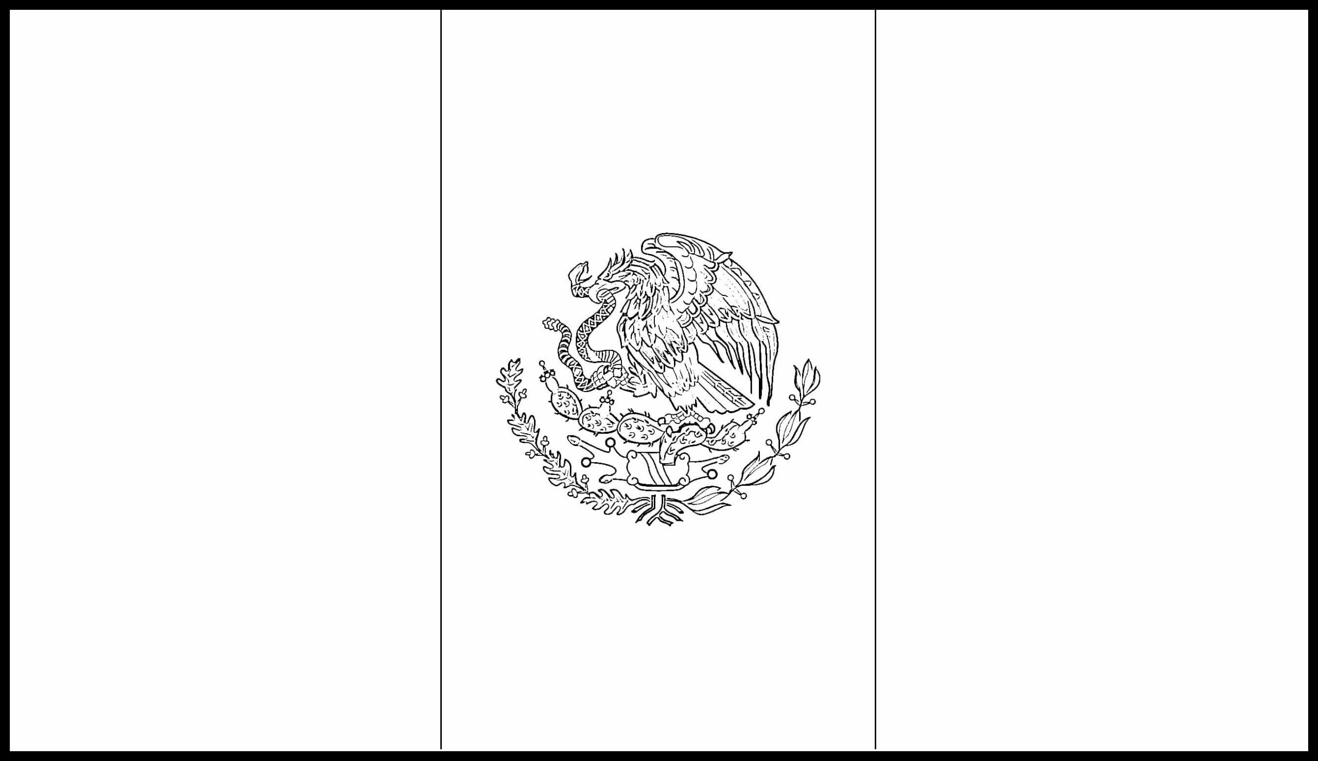 Bonita bandera de México para colorir