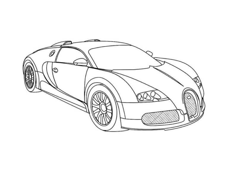 Bonito Bugatti para colorir