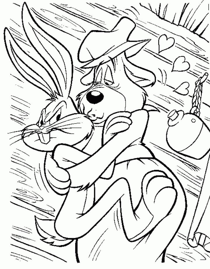 Dibujos de Bonito Bugs Bunny para colorear