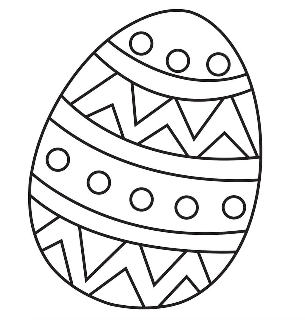Bonito Huevo de Pascua para colorir