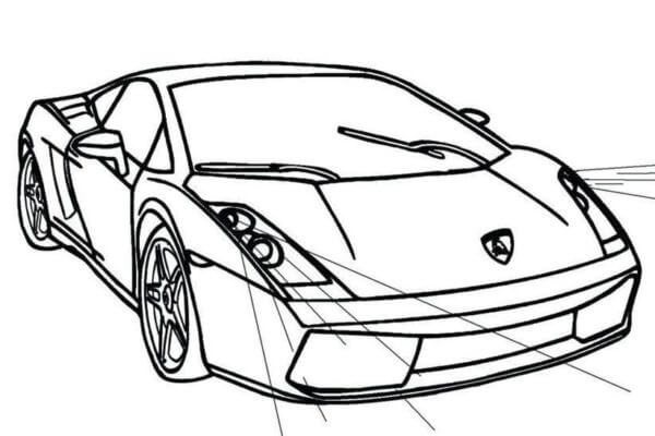 Dibujos de Bonito Lamborghini para colorear