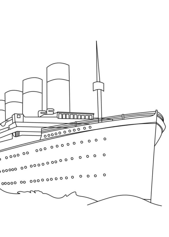 Bonito Titanic para colorir