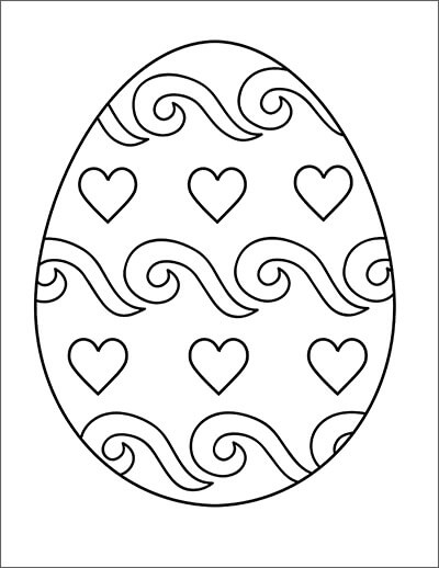 Dibujos de Bonitos Huevos de Pascua para colorear