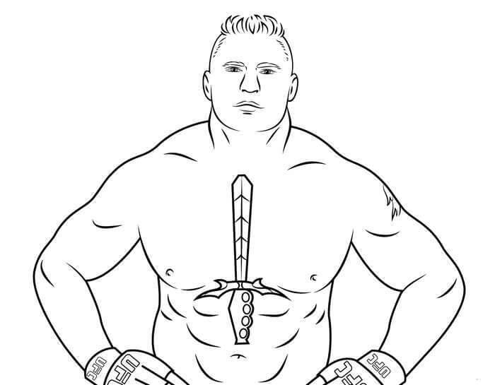 Brock Lesnar para colorir