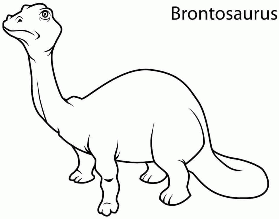 Dibujos de Brontosaurio Básico para colorear