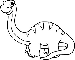 Dibujos de Brontosaurio Sonriendo para colorear