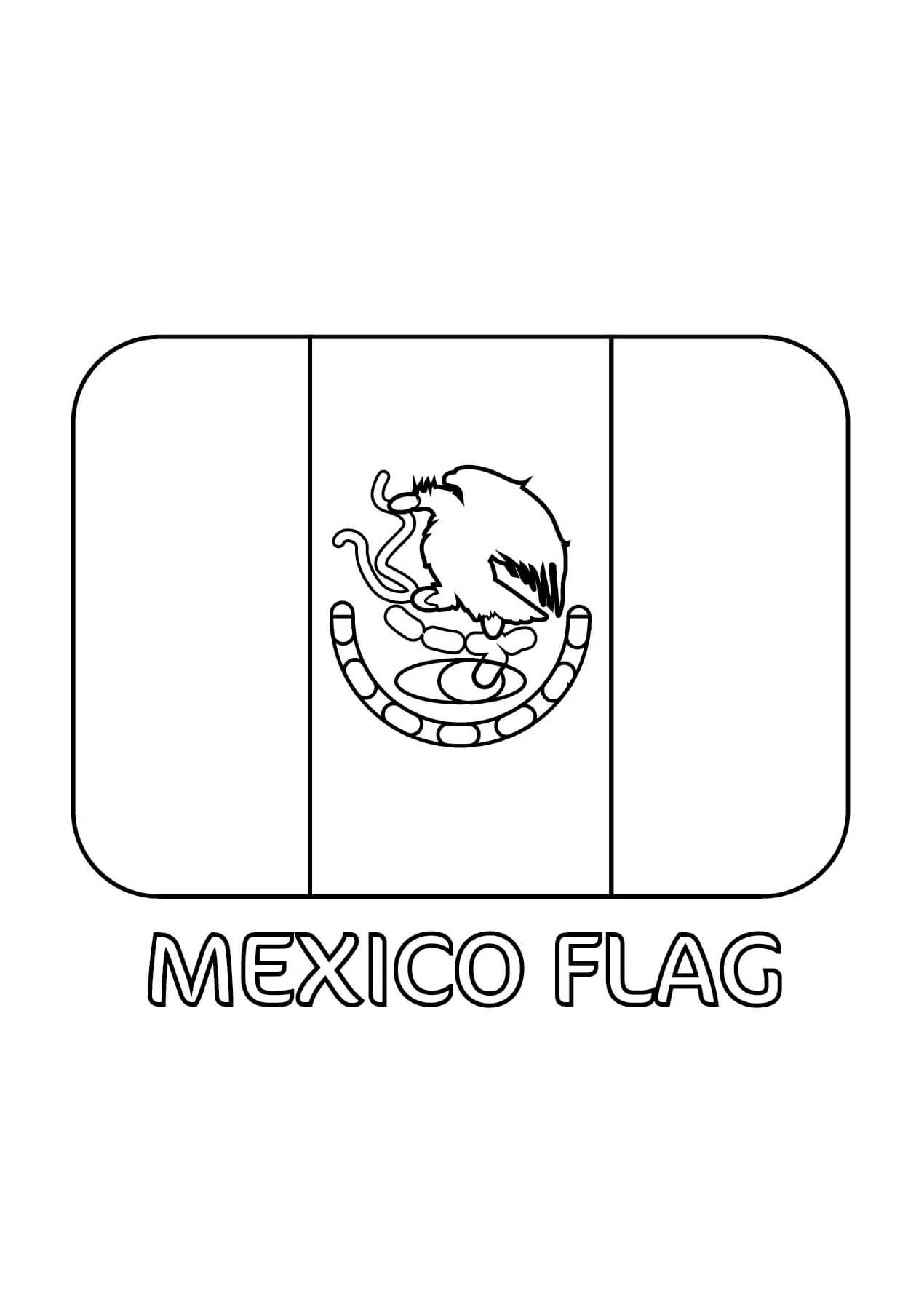 Dibujos de Buen Bandera de Mexico para colorear