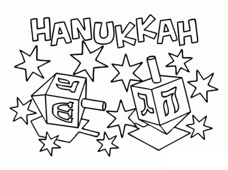 Dibujos de Buen Hanukkah para colorear