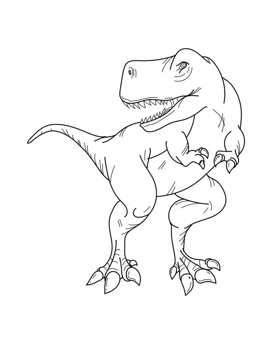 Buen T-Rex para colorir