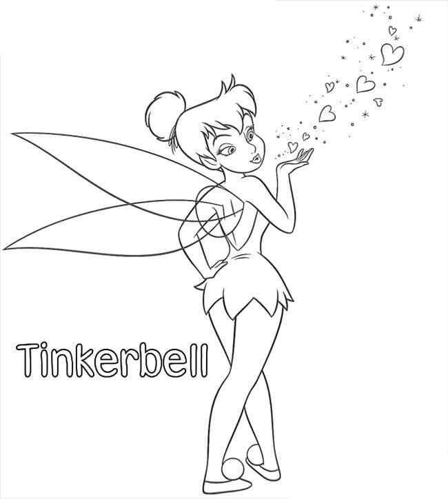 Buen Tinkerbell para colorir