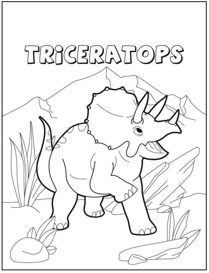 Buen Triceratops para colorir