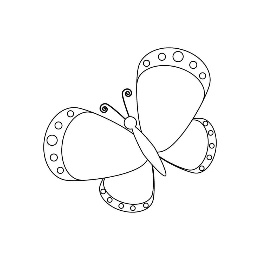 Dibujos de Buena Mariposa para colorear
