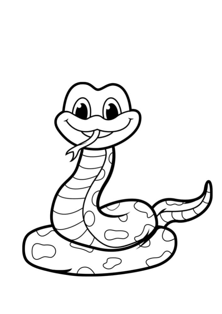 Dibujos de Buena Serpiente para colorear