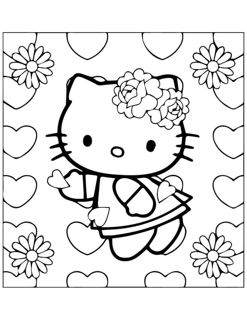 Dibujos de Bueno Hello Kitty para colorear