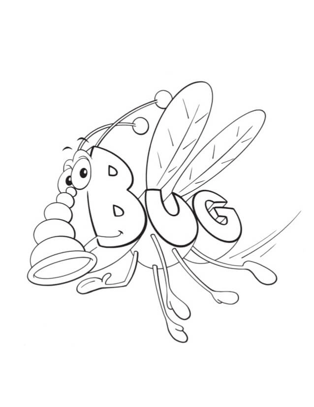 Dibujos de Bug Volando para colorear