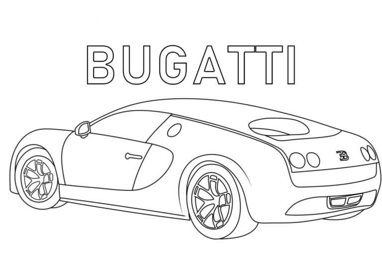 Dibujos de Bugatti Básico para colorear