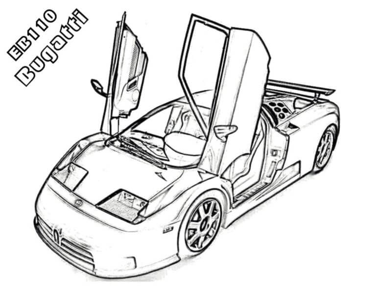 Dibujos de Bugatti EV110 para colorear