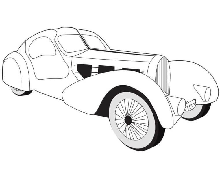 Dibujos de Bugatti Retro para colorear