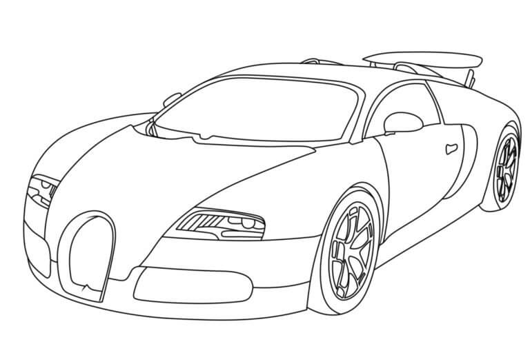 Dibujos de Bugatti Veyron Básico para colorear