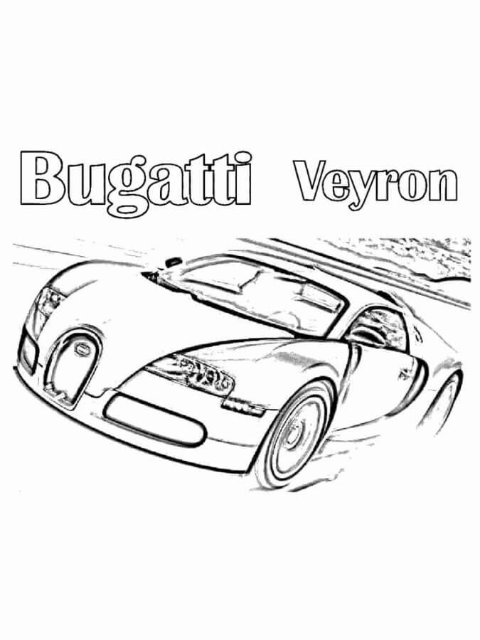 Dibujos de Bugatti Veyron Rápido para colorear