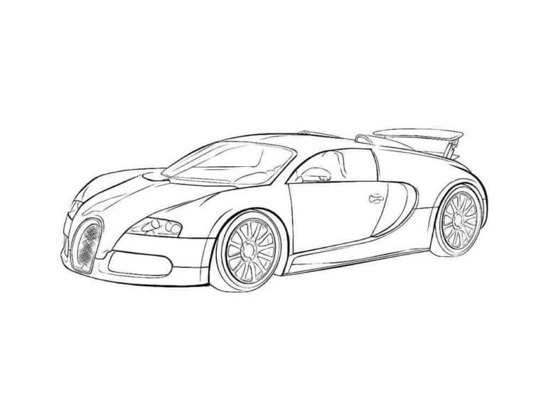 Dibujos de Bugatti increíble para colorear