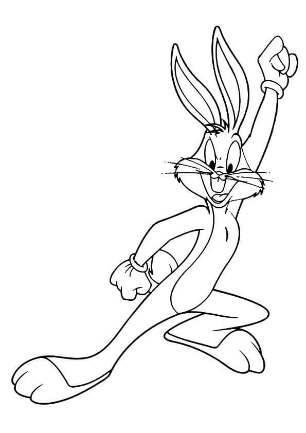 Dibujos de Bugs Bunny Feliz para colorear