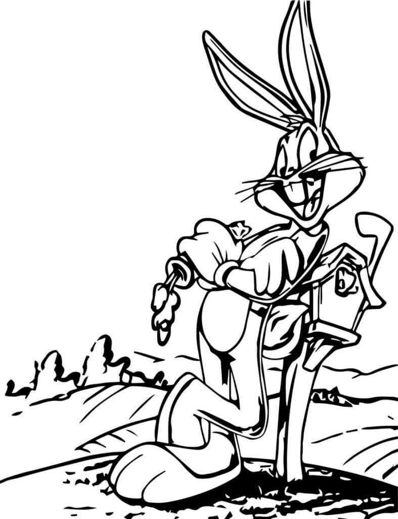 Dibujos de Bugs Bunny Normales para colorear