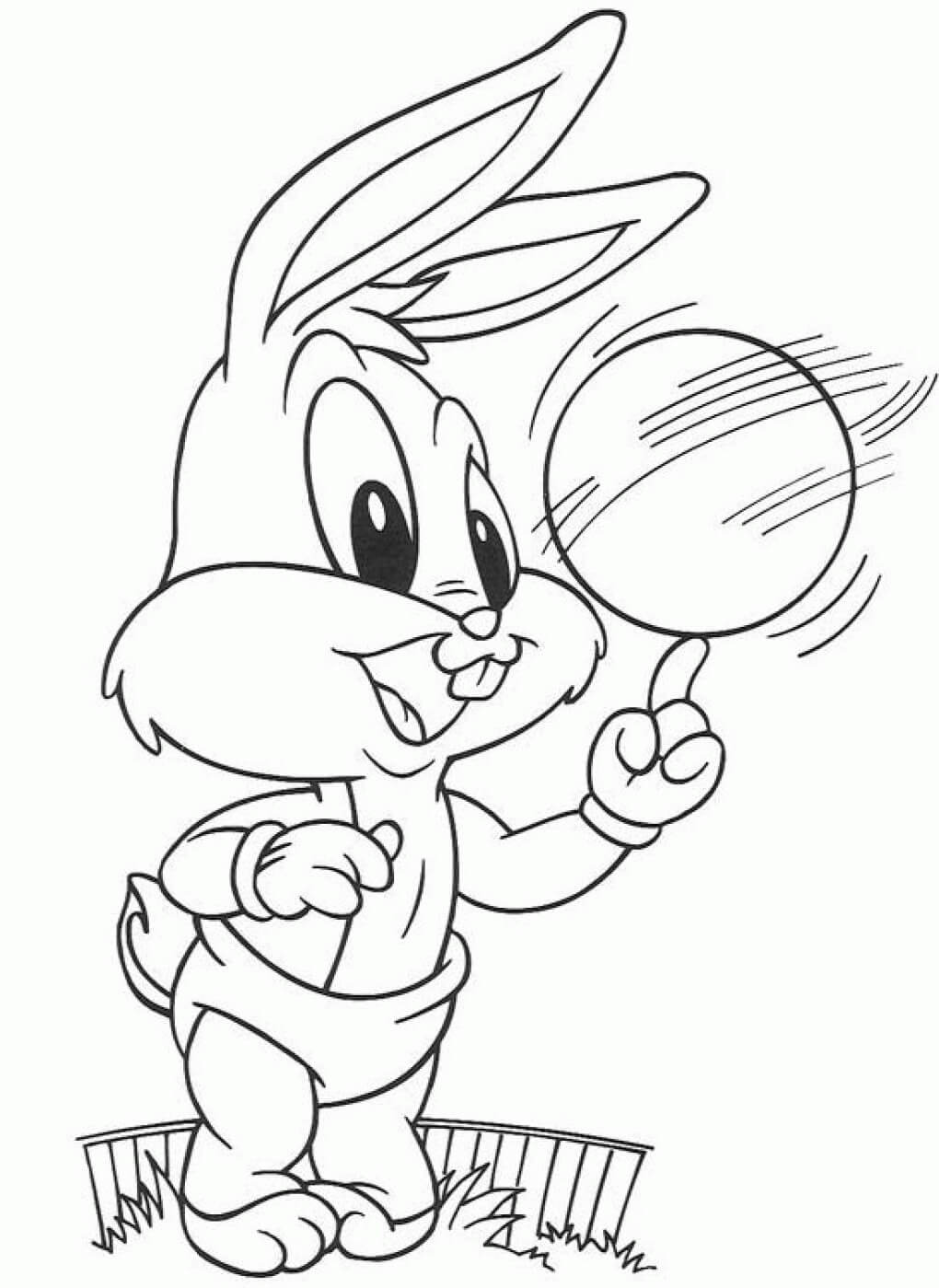 Dibujos de Bugs Bunny con Pelota para colorear