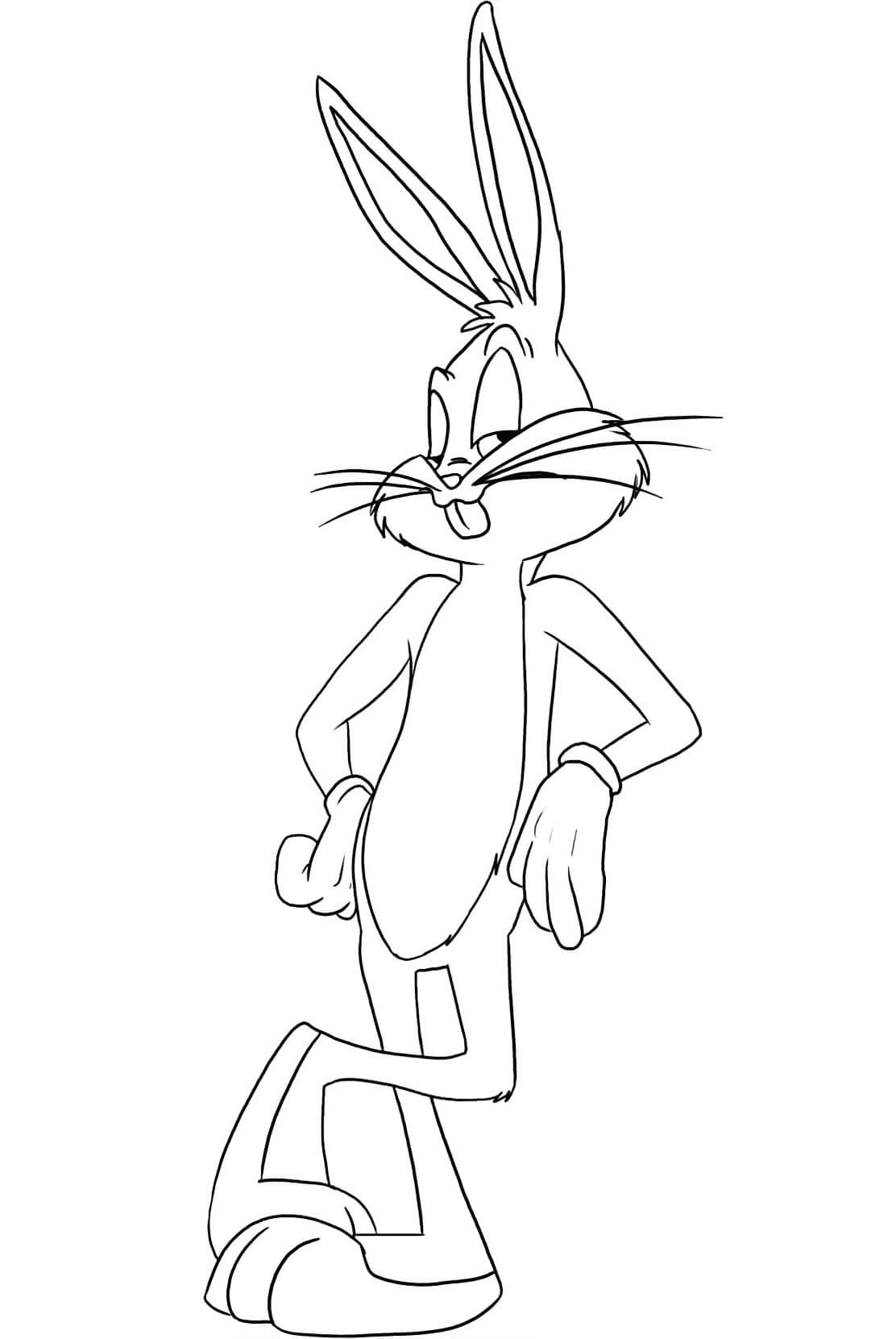 Bugs Bunny de Looney Tunes para colorir