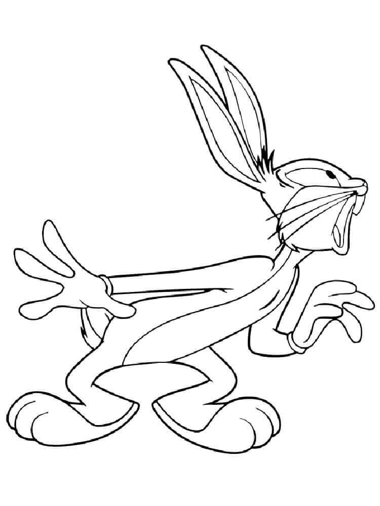 Dibujos de Bugs Bunny sorpresa para colorear