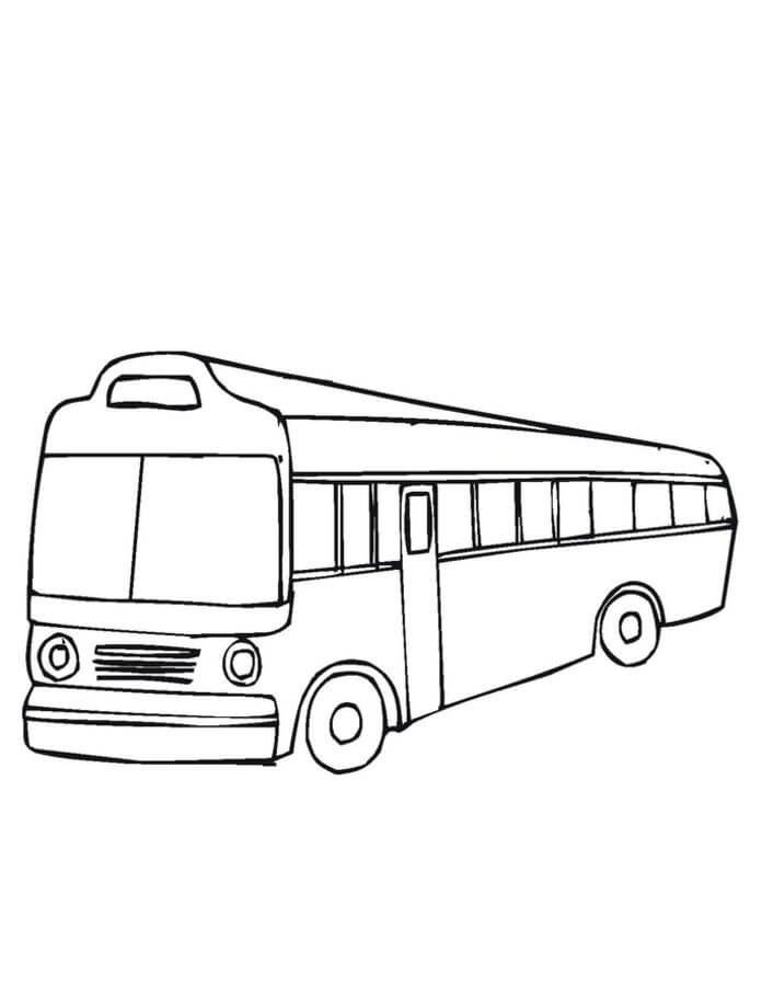 Dibujos de Bus Simple para colorear