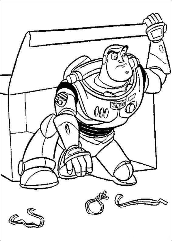 Dibujos de Buzz Lightyear se Esconde para colorear