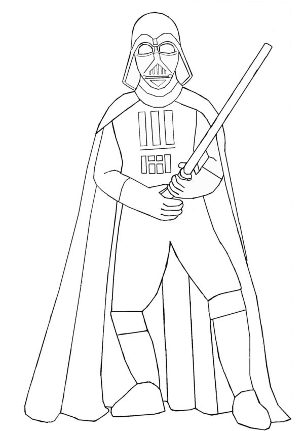 Dibujos de Caballero Jedi Del Lado Oscuro de la Fuerza para colorear