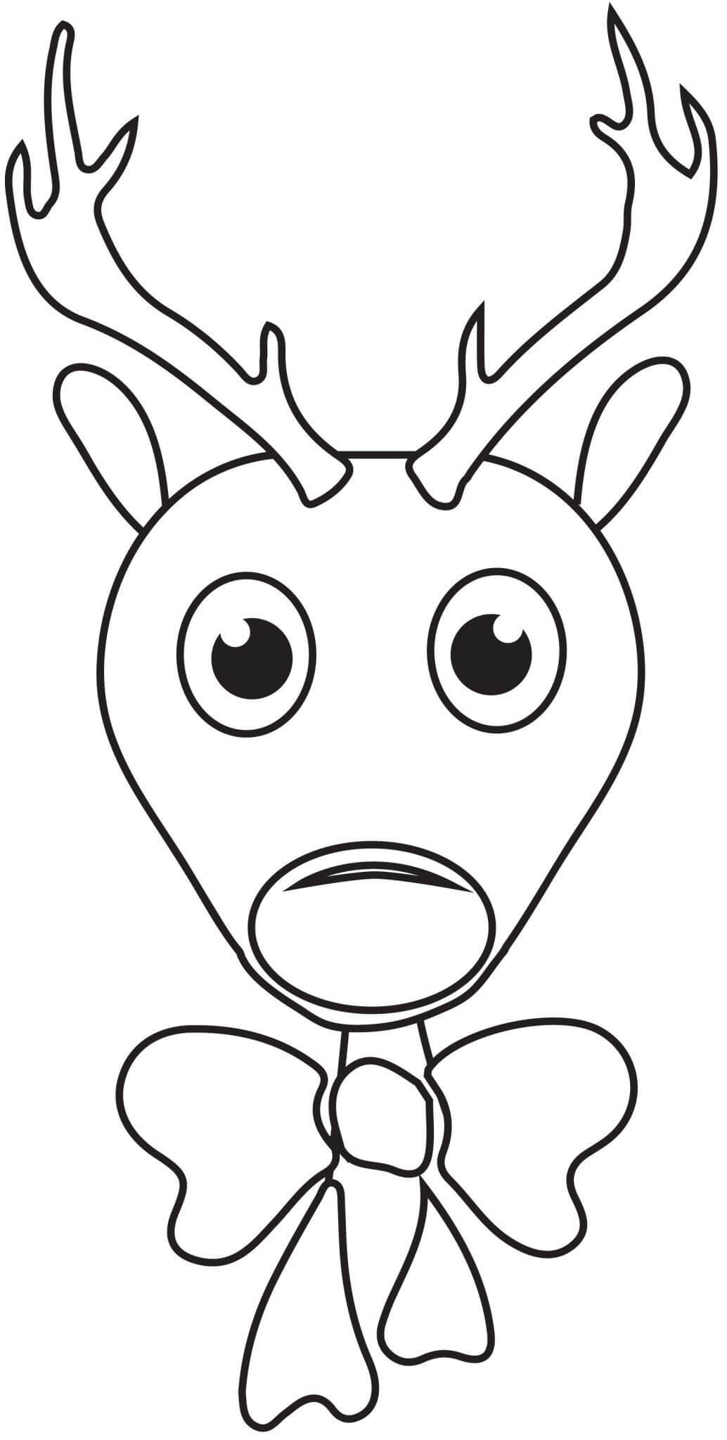 Dibujos de Cabeza Rudolph para colorear