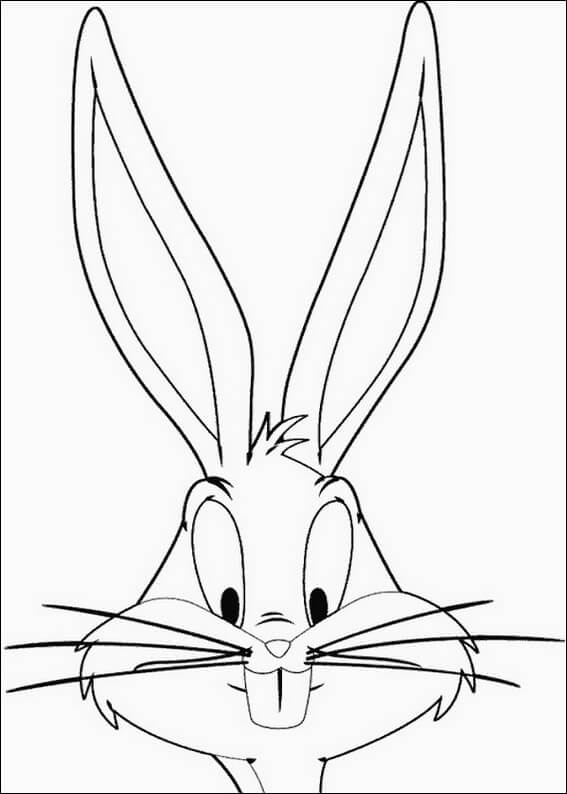Dibujos de Cabeza de Bugs Bunny para colorear